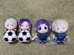 ブルーロック サッカーボール マスコットキーホルダーぬいぐるみ凪誠士郎＆御影玲王