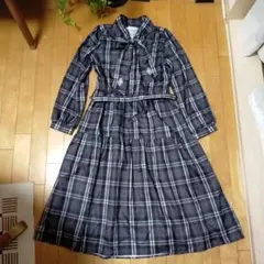 axes femme 美品 チェック柄 ボウタイ シャツワンピース