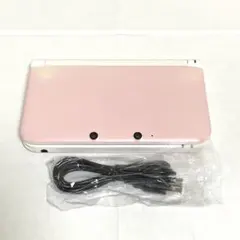 任天堂 ニンテンドー 3DS LL 本体 ピンク×ホワイト 動作品 ケーブル付き