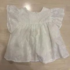 SHEIN ホワイト フリル袖 トップス 2-3Y