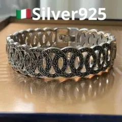 マーカサイト装飾 SV925 銀製 ブレスレット腕時計 4本セット 稼働品 
