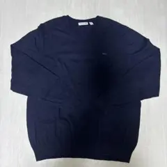 LACOSTE Vネックニット　セーター　ネイビー