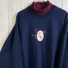 USA 古着　タートルネック　スウェット 裏起毛　アメカジ オーバーサイズ