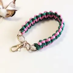ハンドスラップ スマホストラップ パラコード 携帯 かわいい ピンク 緑