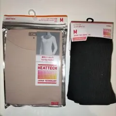 UNIQLO ヒートテックニットタイツ、ヒートテックUネックT2点セット