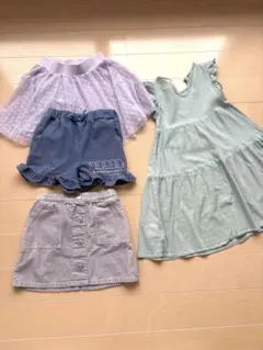 まとめ売り女の子120cm スカート　ショートパンツ　ワンピース　夏服
