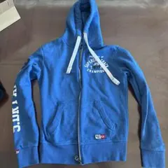スーパードライSuperdry ブルーパーカー　Mサイズ