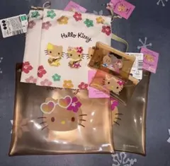 日焼けキティ PVCトートバッグ 巾着 フラットポーチ 6点 サンリオ