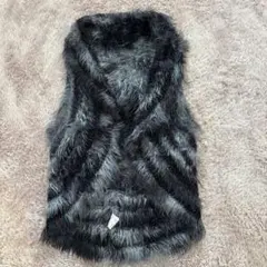 ❥❥グレーとブラックフェイクファーベスト❥❥