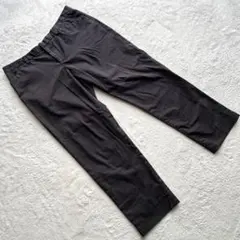 美品 ユニクロ【M】 ブラック カジュアルパンツ 綿混 伸縮