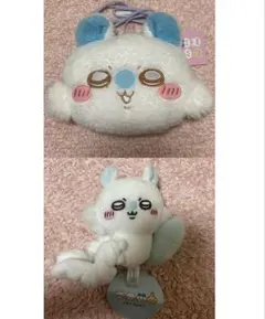 ちいかわ　ふわふわフェイスポシェット　&　ぬいぐるみシュシュ　モモンガ