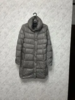 ★UNIQLO★グレー柄 ダウンコートウルトラライトダウン キルティング M