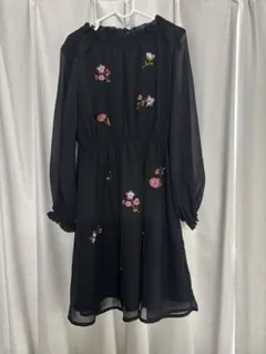 花柄ワンピース 袖シースルー 130