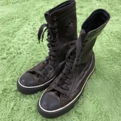【希少/レザー調】コンバース オールスター ロングブーツ ハイカット 25.5