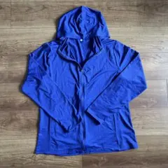 レディース フード付き青パーカー L