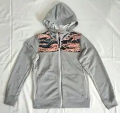 リーボックReebok 美品レディース長袖フルジップパーカー トレーニングウエア