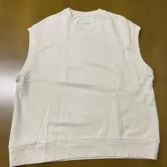 MUJI 生成りスエットベスト M-L