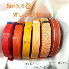 紙バンド　「オレンジセット」　5m✕6巻