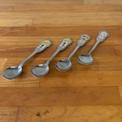 【アンティーク】昭和レトロ 当時物 スプーン 4本まとめ 古道具 ファンシー