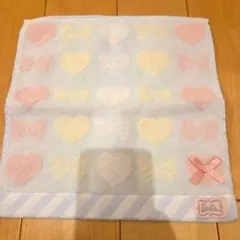 Barbie バレリー　タオルハンカチ ハートリボン　パステルカラー