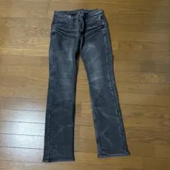 スキニーデニムパンツ ブラック 黒 裏起毛