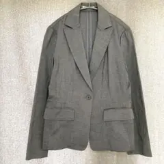 ESPIE テーラードジャケット S ライトグレー ストレッチ 裏地なし