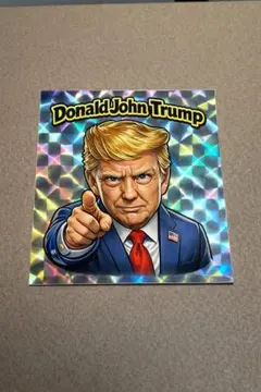 Donald John Trump ホログラムシール　ビックリマン風シール