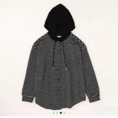 新品タグ付きWays will じまちゃんCD-092 ストライプフーディー