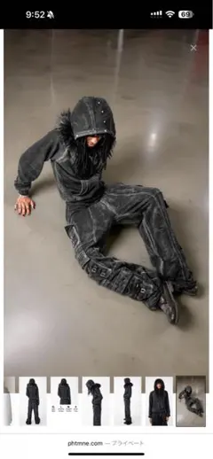 JentLouis ストライプ柄ダメージニットセーター - メルカリ