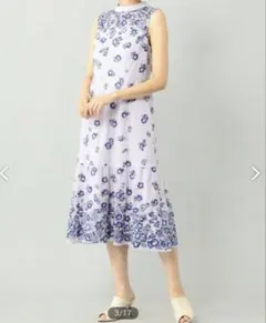 【GRACE CONTINENTAL】フラワー刺繍レースドレス