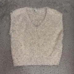シャギーニットベスト