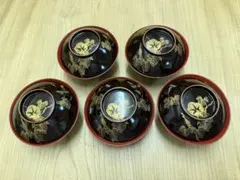 R》輪島塗 亀甲形 内蒔絵 吸物椀5客 木製漆器 木箱 260514D1 - メルカリ