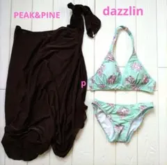 dazzlin(ダズリン)ミントグリーン フラワープリント ビキニ セット