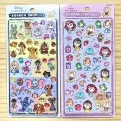 ボンボンドロップシール　ディズニー2種　クラシック　ディズニープリンセス