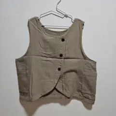 tsukuru＆lin ツクルアンドリン 綿100%ベスト ベージュ L