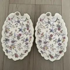 Corona 花柄楕円形皿 2枚セット