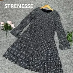 STRENESSE ストラネス 幾何学柄 ティアードワンピース 38 Mサイズのサムネイル