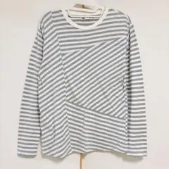 美品　ボーダー　長袖カットソー　メンズ