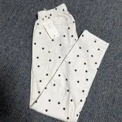 【新品未使用】GU レギンスパンツ 白 星柄