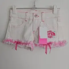 新品未使用♡アースマジック♡ドットフリルチュールデニムスカパン1