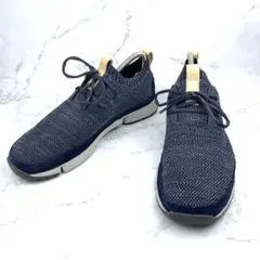 クラークス Trigenic 紺 スニーカー ニット メンズ 26