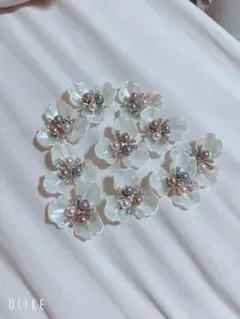 花形チャーム 10個セット　ハンドメイドパーツ　部品