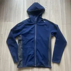 Reebok フード付き水陸両用ネイビー パーカー