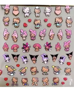 【匿名追跡配送】ガングロキティ／ネイルシール／夏／日焼け／日焼けキティ