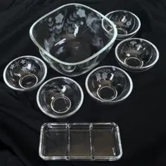 【未使用品】たち吉 光琳 冷奴セット ガラス製