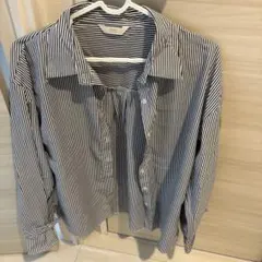 新品 オーバーサイズ ストライプシャツ レトロデザイン