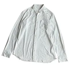 コムサメン メンズ 高ストレッチ長袖シャツ L 白 無地 普段使い ビジネス通年のサムネイル