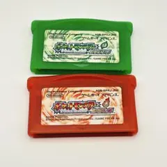 【動作確認済】GBAポケットモンスター リーフグリーン・ファイアレッド2点セット