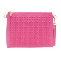 ディアベルピンクスタッズクラッチバッグ♥新品未使用