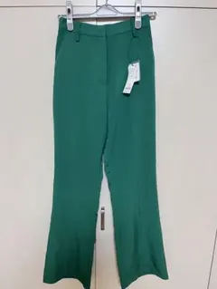 WEGO ウィゴー カラーセミフレアスラックス パンツ グリーン